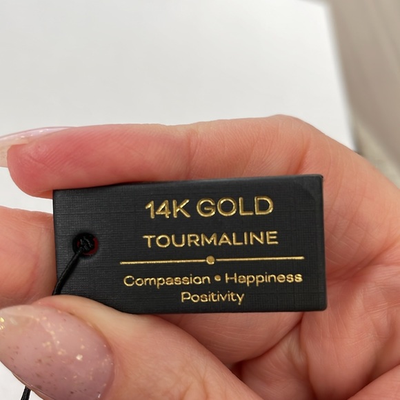 Genuine Tourmaline necklace with 14k solid gold beads “585”stamped - Picture 6 of 9